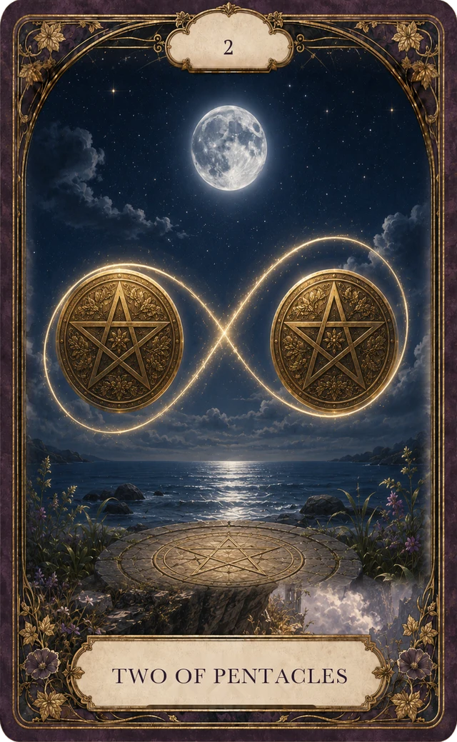 星币二塔罗牌牌面
